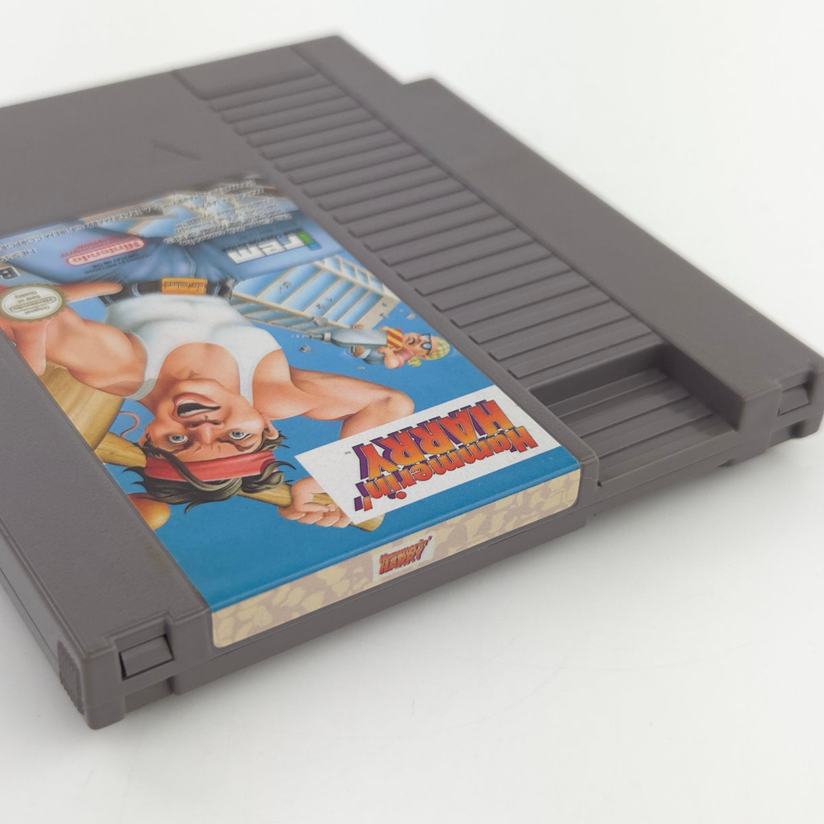 Nintendo NES Spiel Hammerin Harry Modul Schutzhülle PAL
