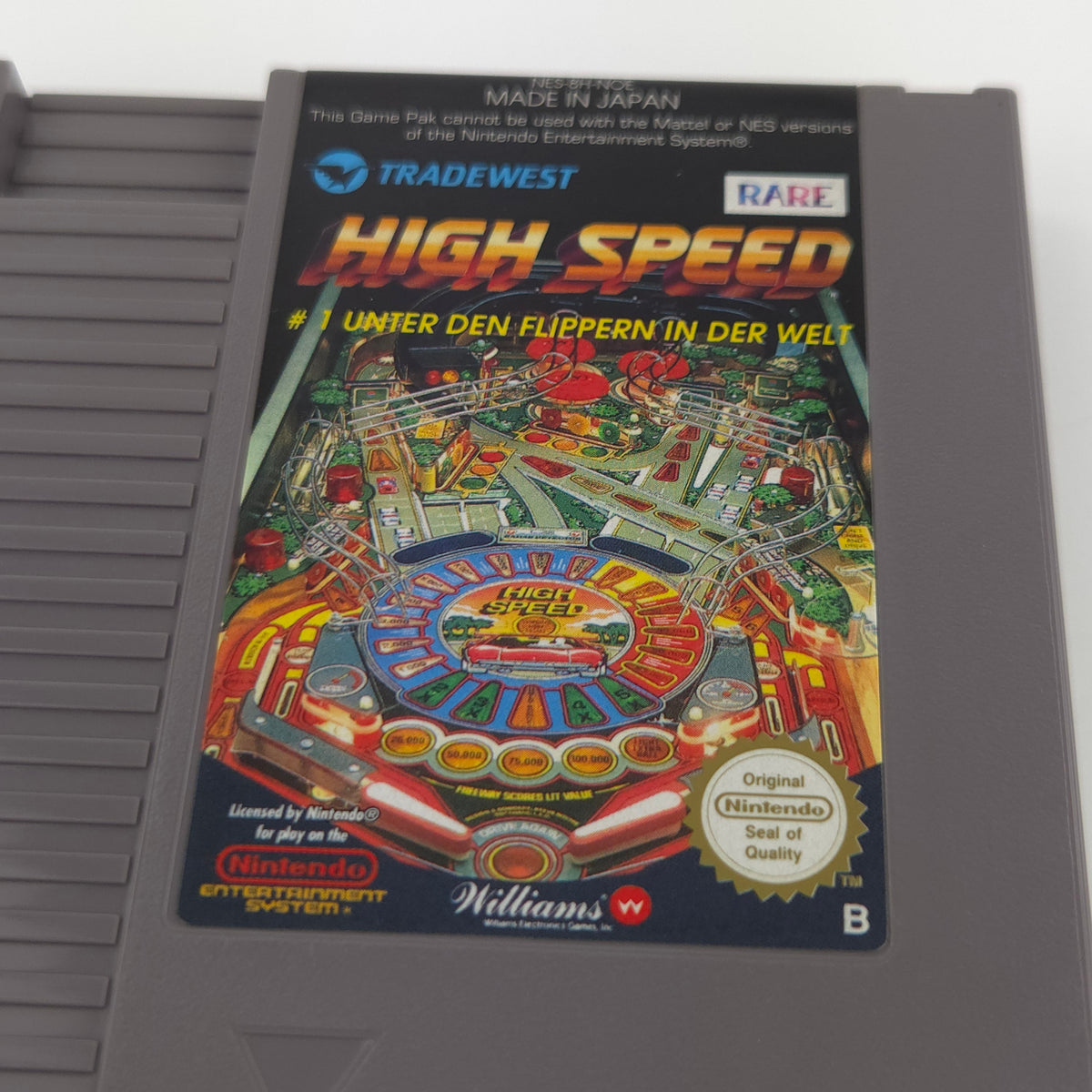 Nintendo NES Spiel High Speed Flipper Modul Schuber PAL