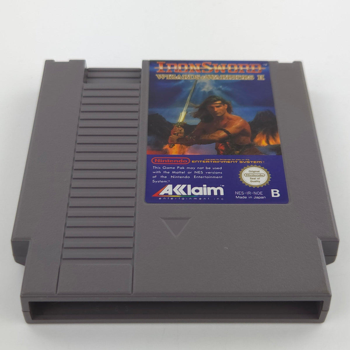 Nintendo NES Spiel Iron Sword Wizards Warriors Modul Case
