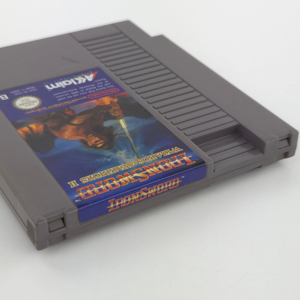 Nintendo NES Spiel Iron Sword Wizards Warriors Modul Case