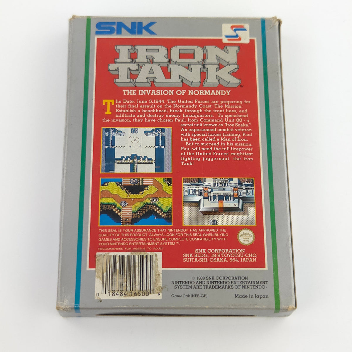 Nintendo NES Spiel Iron Tank Invasion of Normandy OVP ESP