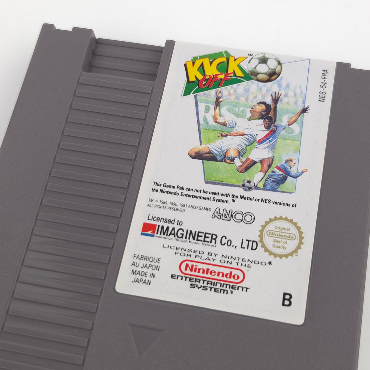 NES Spiel Kick Off Fußball Modul Schutzhülle PAL FRA
