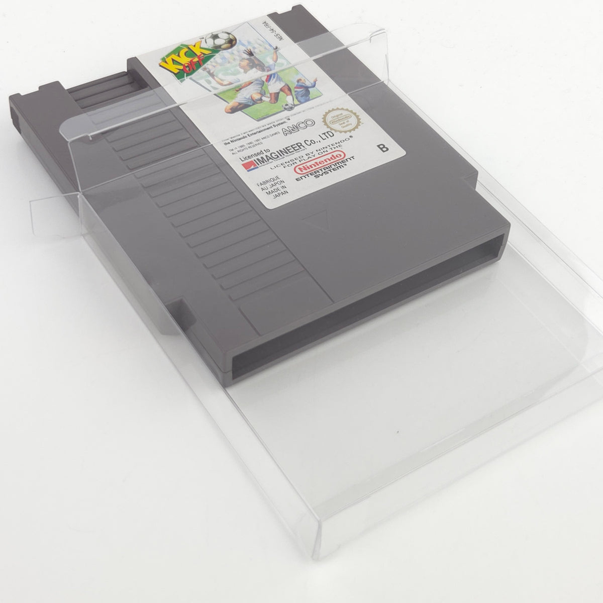 NES Spiel Kick Off Fußball Modul Schutzhülle PAL FRA