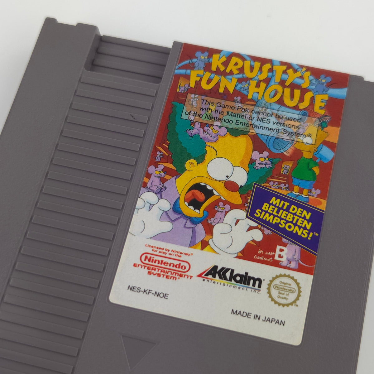Nintendo NES Spiel Krusty´s Fun House Modul Schutzhülle