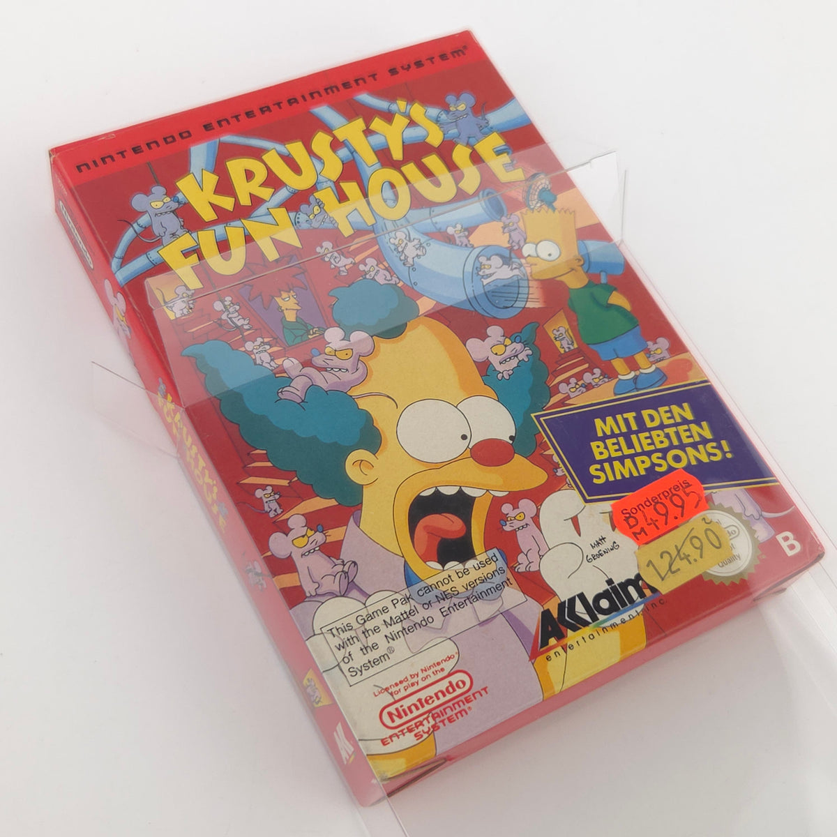 Nintendo NES Spiel Krustys Fun House OVP CIB nahezu neuwertig