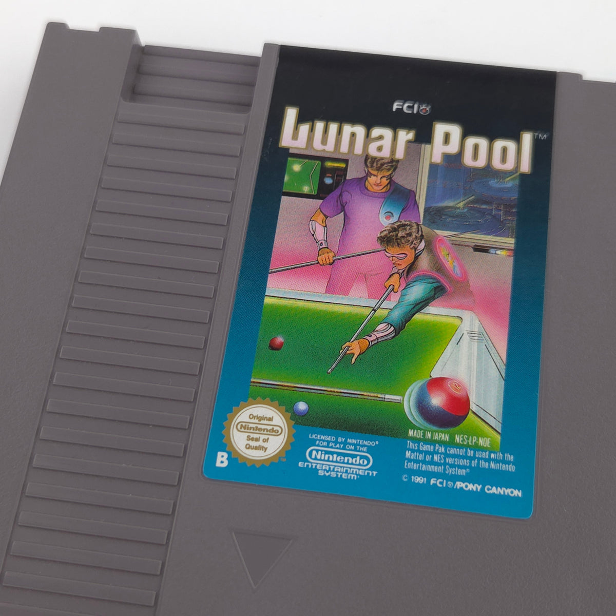 Nintendo NES Spiel Lunar Pool Modul Schutzhülle PAL B NOE