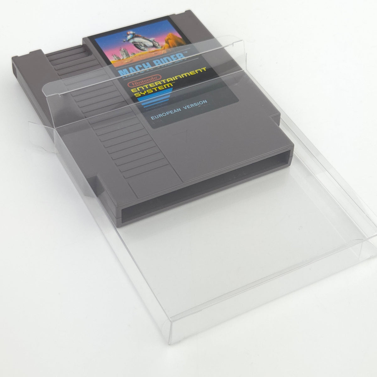 Nintendo NES Spiel Mach Rider Modul Schutzhülle PAL