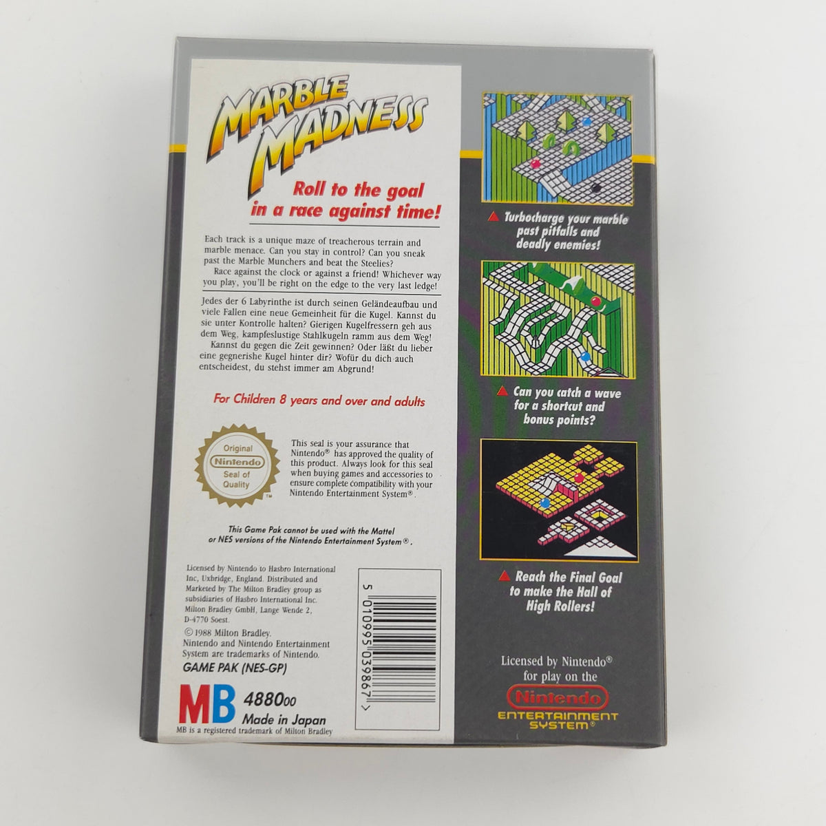 Nintendo NES Spiel Marble Madness CIB nahezu neuwertig