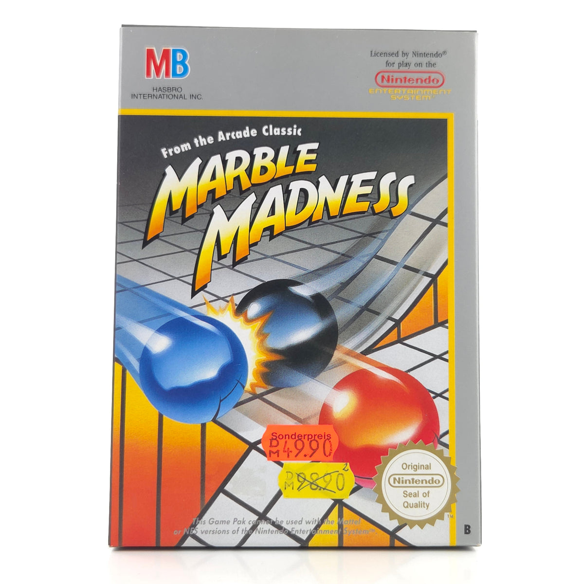 Nintendo NES Spiel Marble Madness CIB nahezu neuwertig