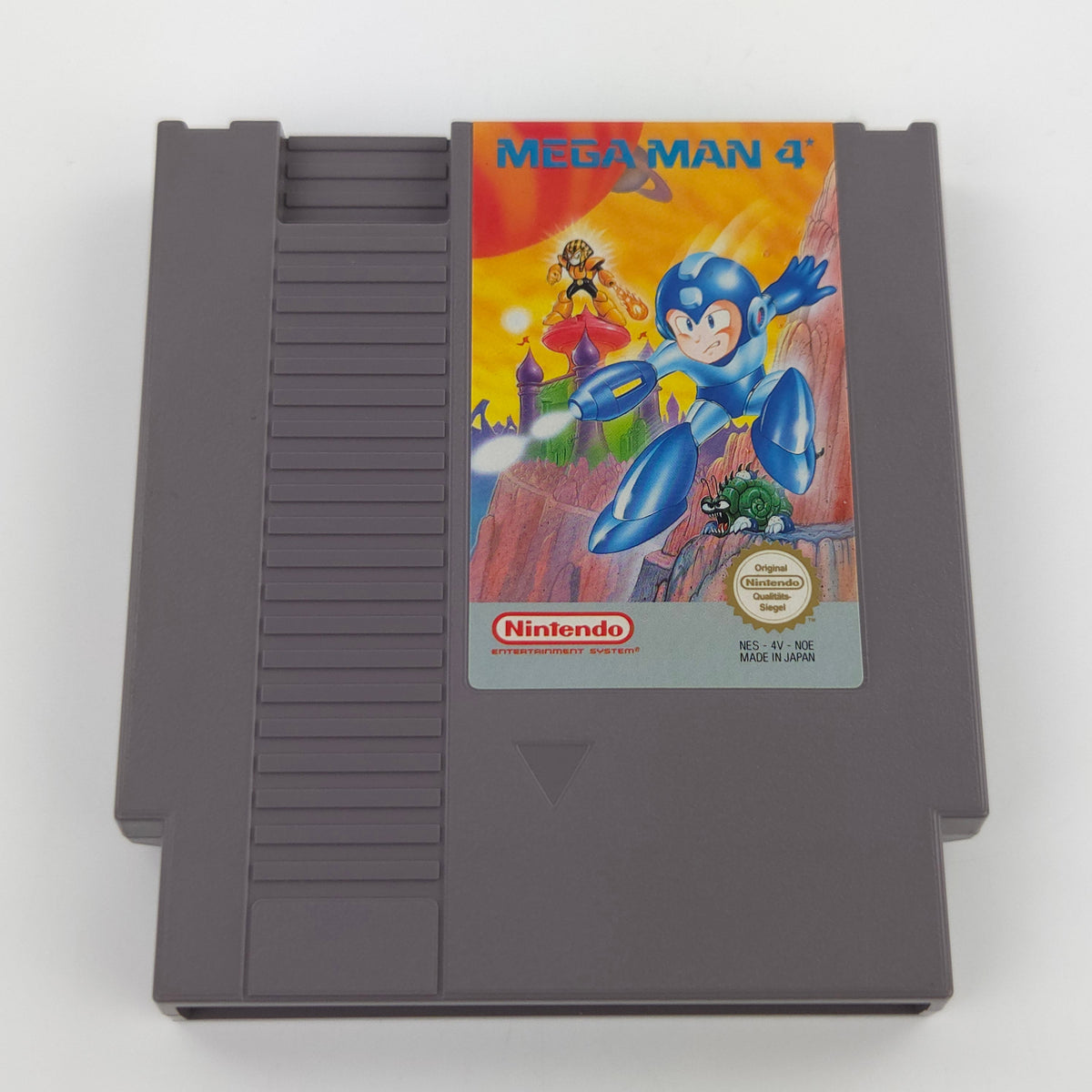 NES Spiel Mega Man 4 Modul Schuber PAL NOE Sehr gut