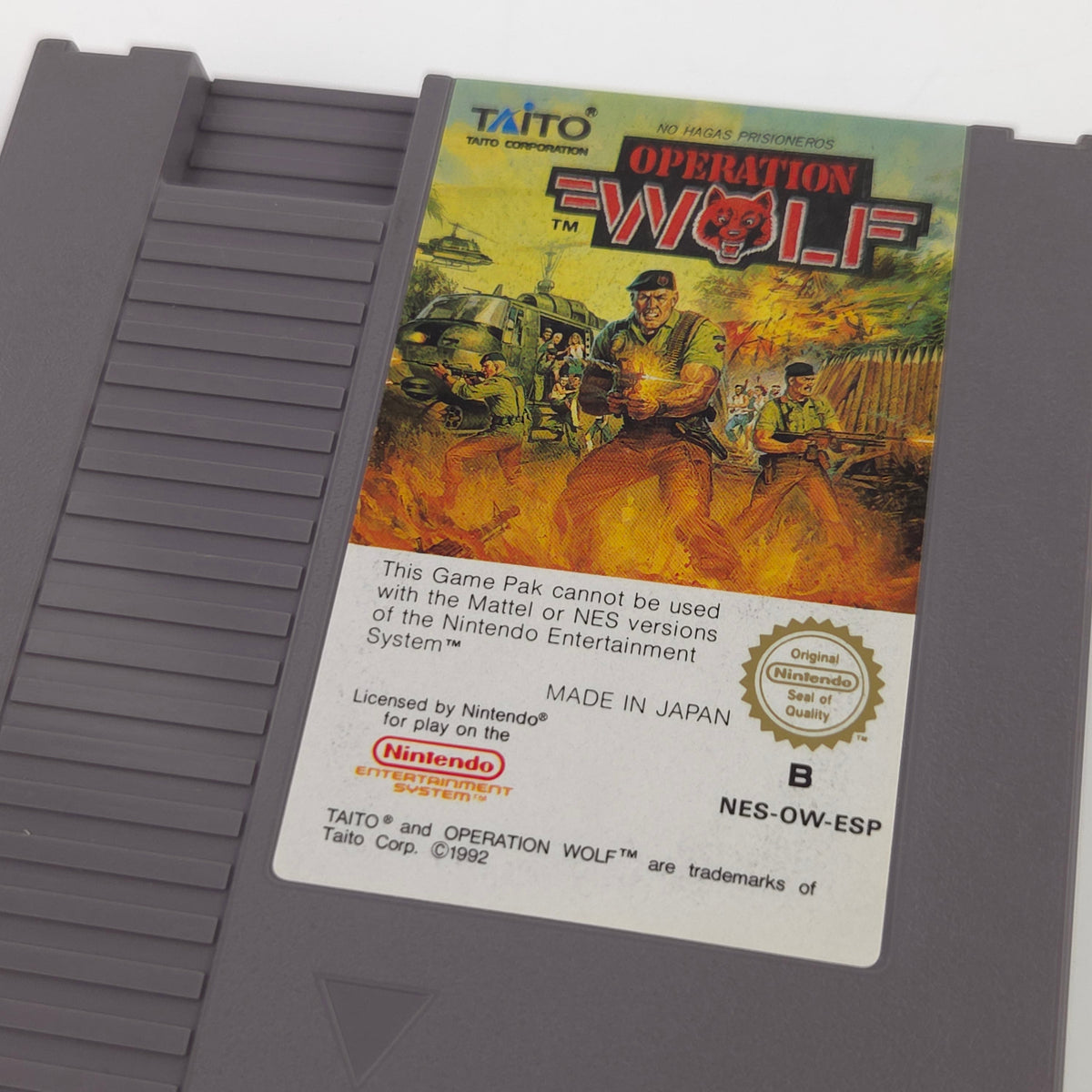 NES Spiel Operation Wolf Modul Schutzhülle TAITO PAL-B