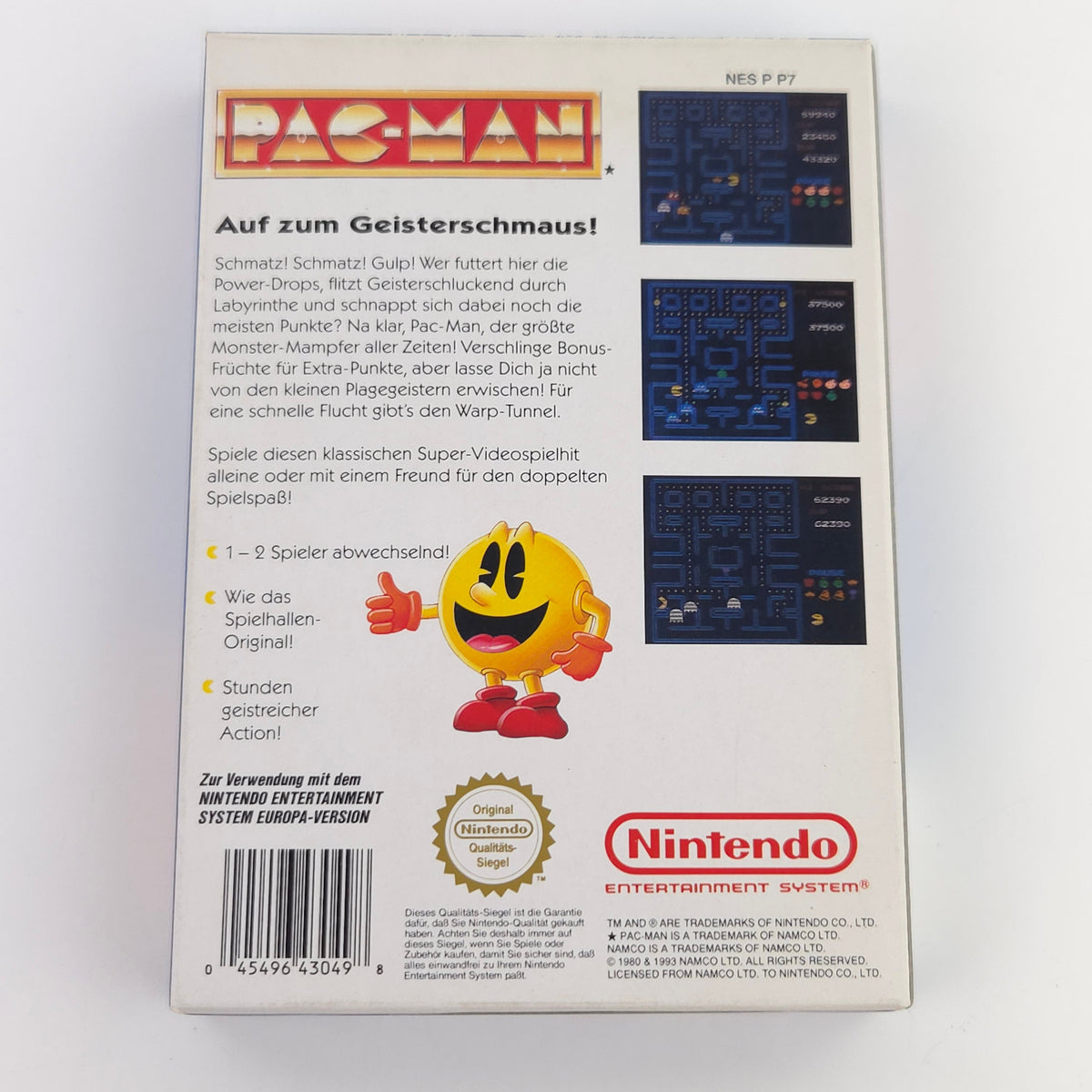 Nintendo NES Spiel Pac Man nahezu neuwertig CIB OVP
