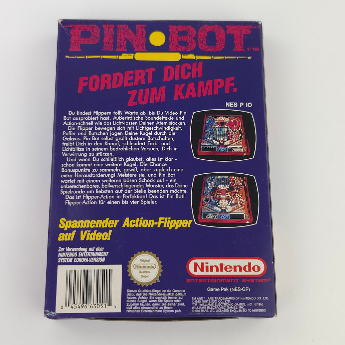 Nintendo NES Spiel Pin Bot Modul OVP Anleitung PAL NOE