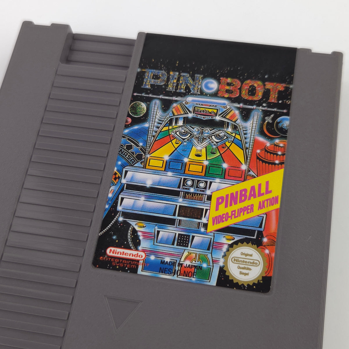 Nintendo NES Spiel Pin Bot Modul mit Schutzhülle NOE