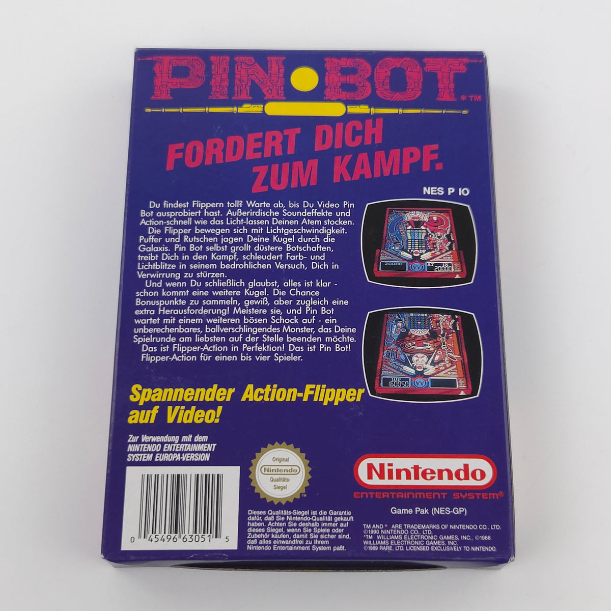Nintendo NES Spiel – Pin Bot (OVP CIB PAL-B)