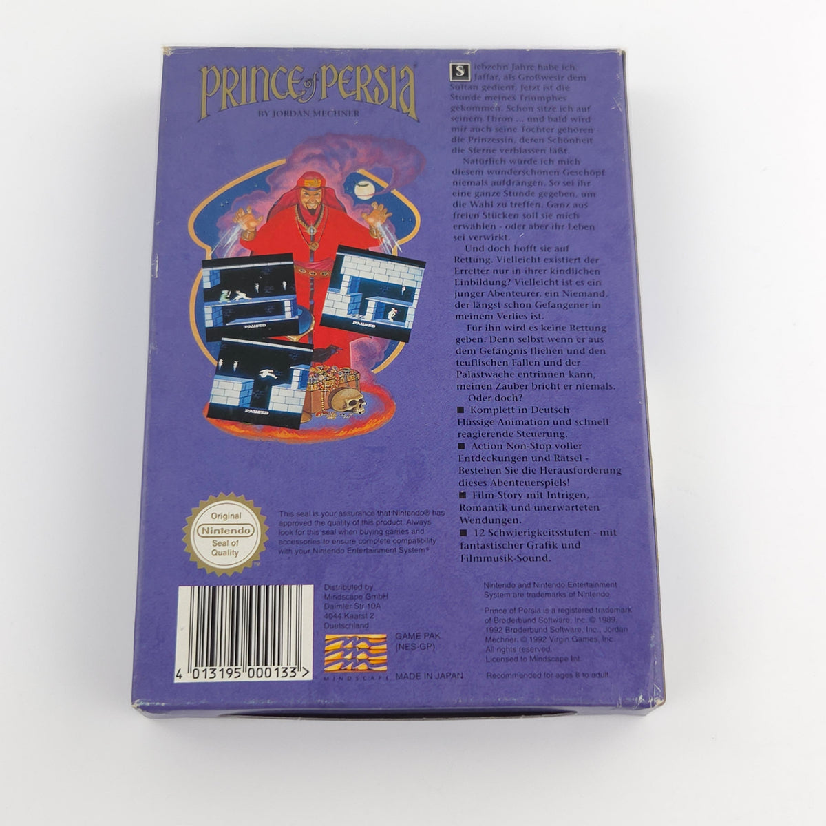 Nintendo NES Spiel Prince of Persia OVP Komplett PAL NOE
