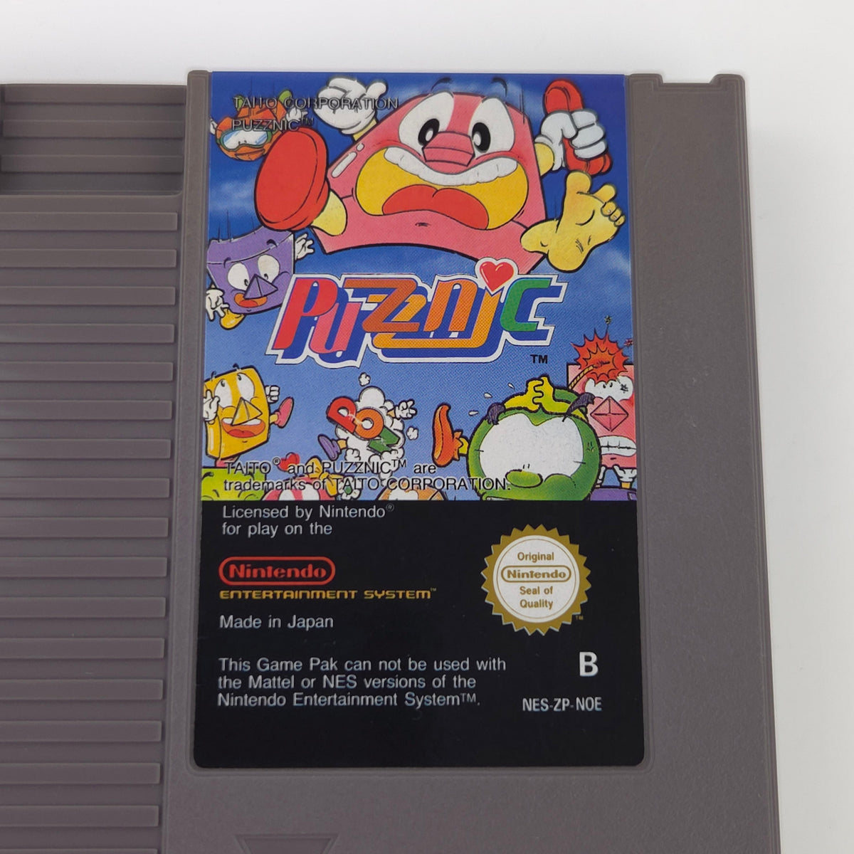 NES Spiel Puzznic Modul Schuber PAL-B NOE Cartridge
