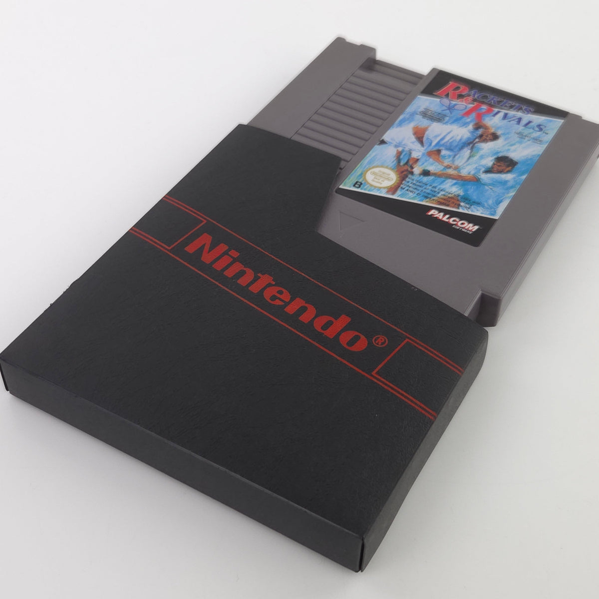 Nintendo NES Spiel Rackets Rivals Modul Schuber PAL NOE