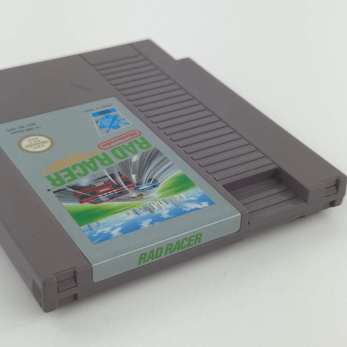 NES Spiel Rad Racer Modul und Schuber PAL B GPS