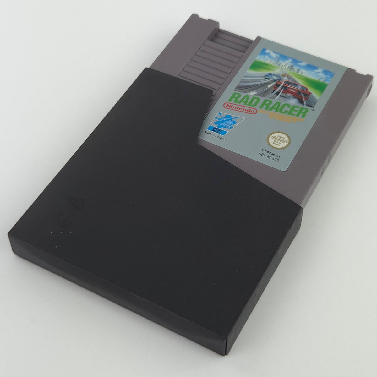 NES Spiel Rad Racer Modul und Schuber PAL B GPS