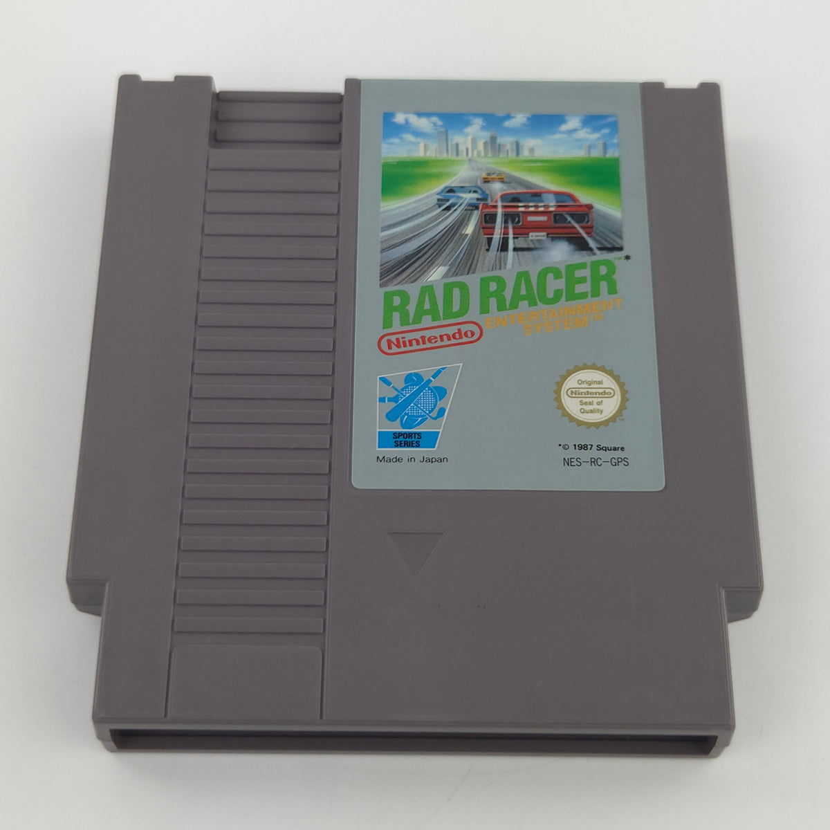 NES Spiel Rad Racer Modul und Schuber PAL B GPS