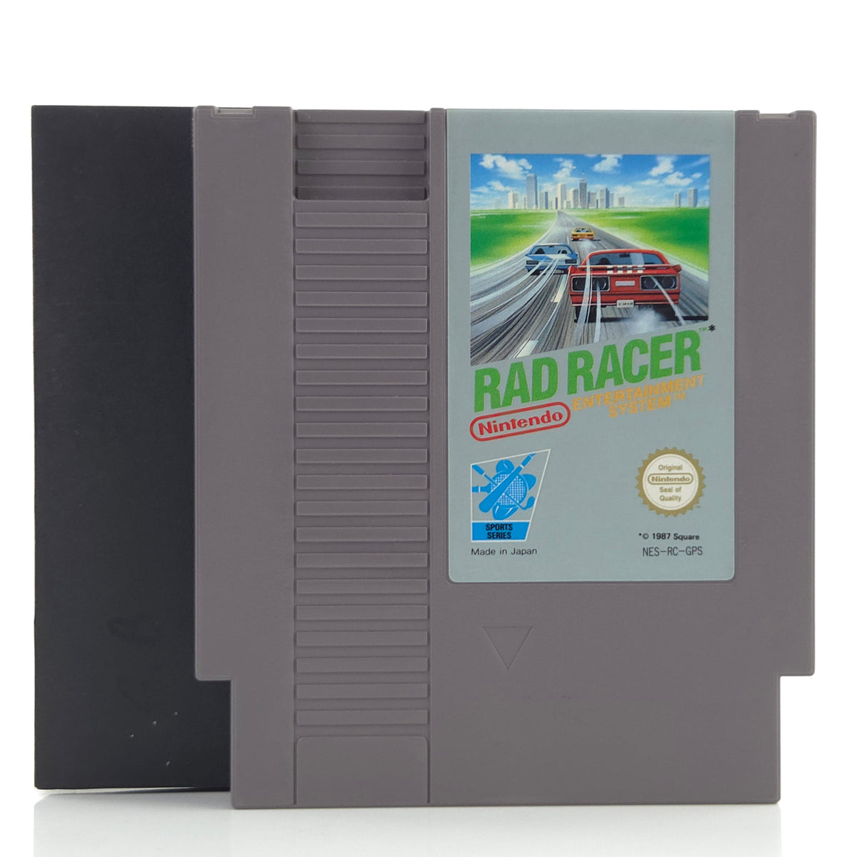 NES Spiel Rad Racer Modul und Schuber PAL B GPS