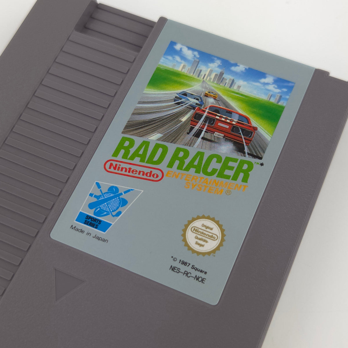 Nintendo NES Spiel Rad Racer Modul Schuber PAL NOE