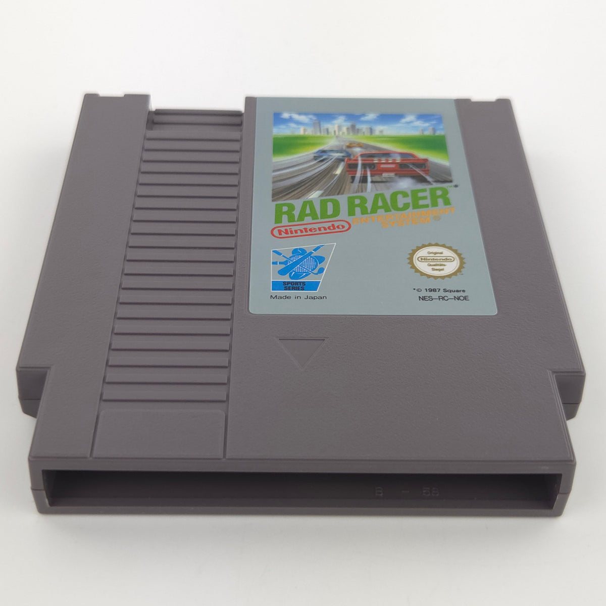Nintendo NES Spiel Rad Racer Modul Schuber PAL NOE