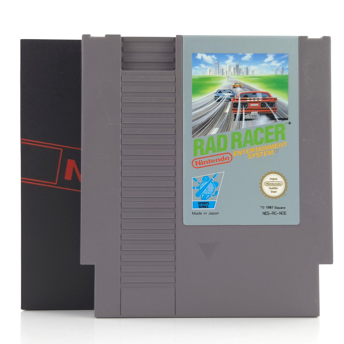 Nintendo NES Spiel Rad Racer Modul Schuber PAL-B NOE