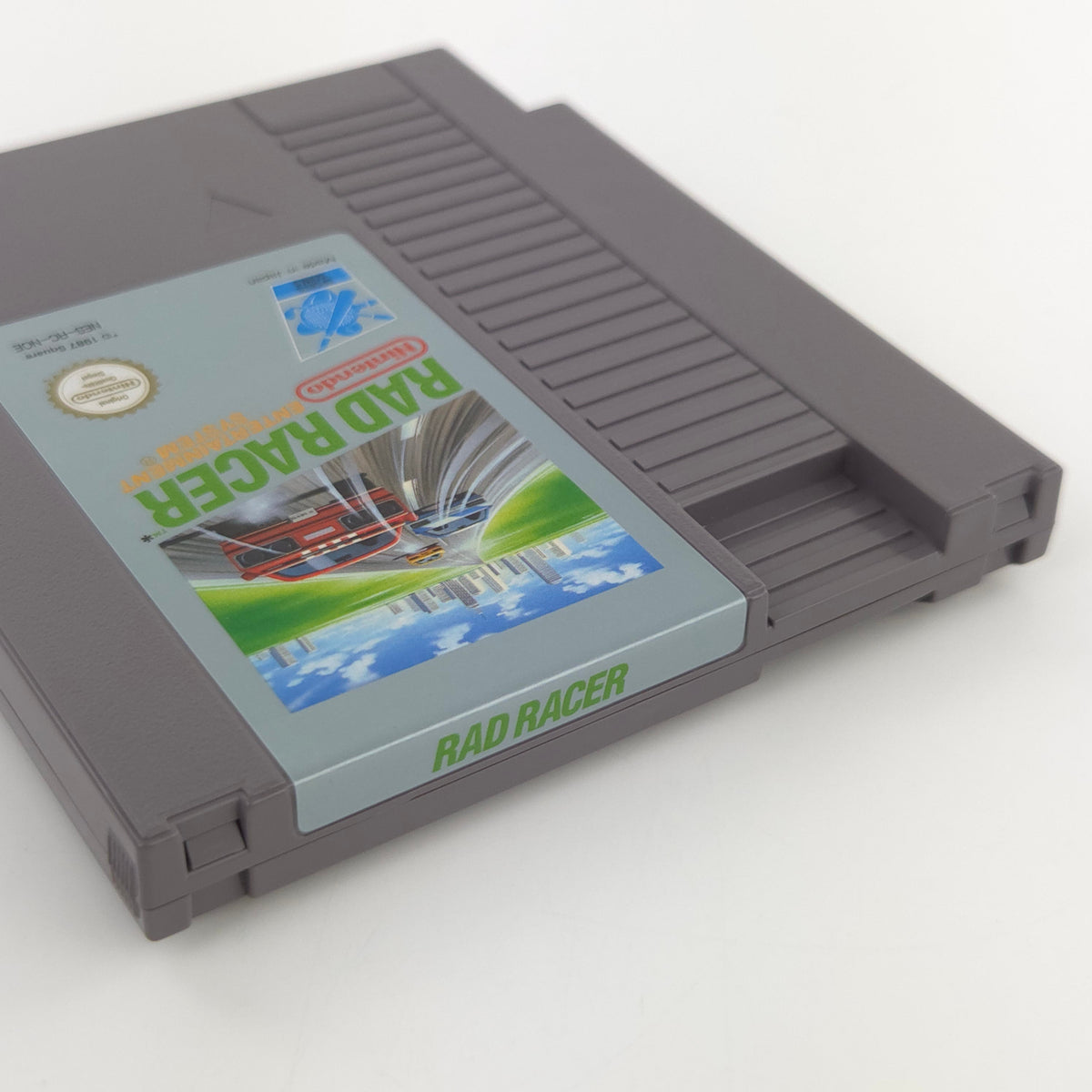 Nintendo NES Spiel Rad Racer Modul Schuber PAL NOE
