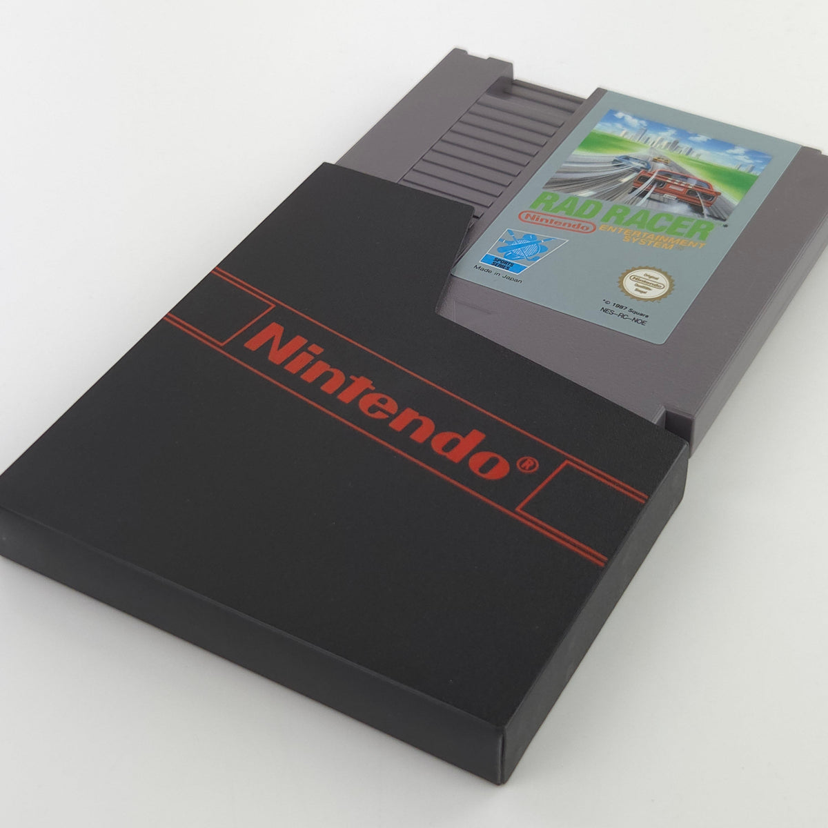 Nintendo NES Spiel Rad Racer Modul Schuber PAL-B NOE