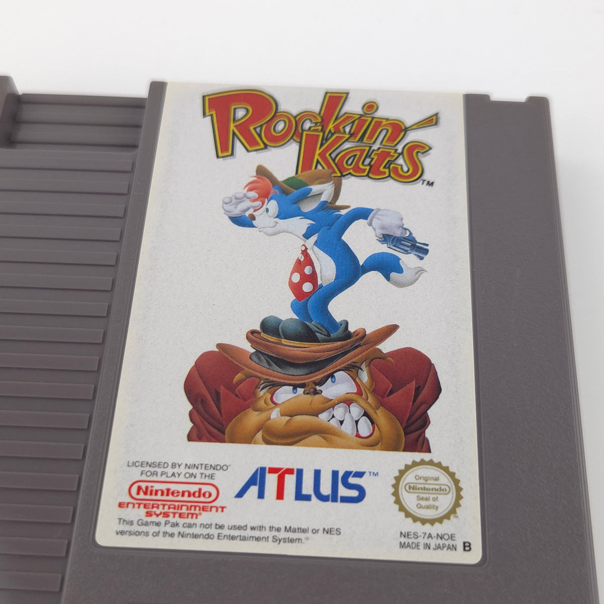 Nintendo NES Spiel Rockin Kats Modul Schuber PAL NOE