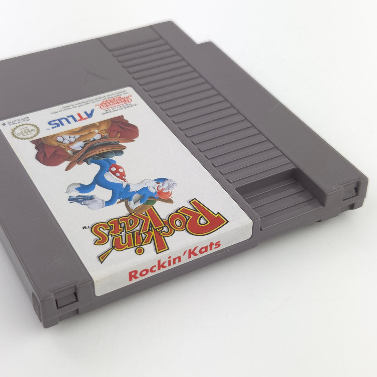 Nintendo NES Spiel Rockin Kats Modul Schutzhülle ATLUS