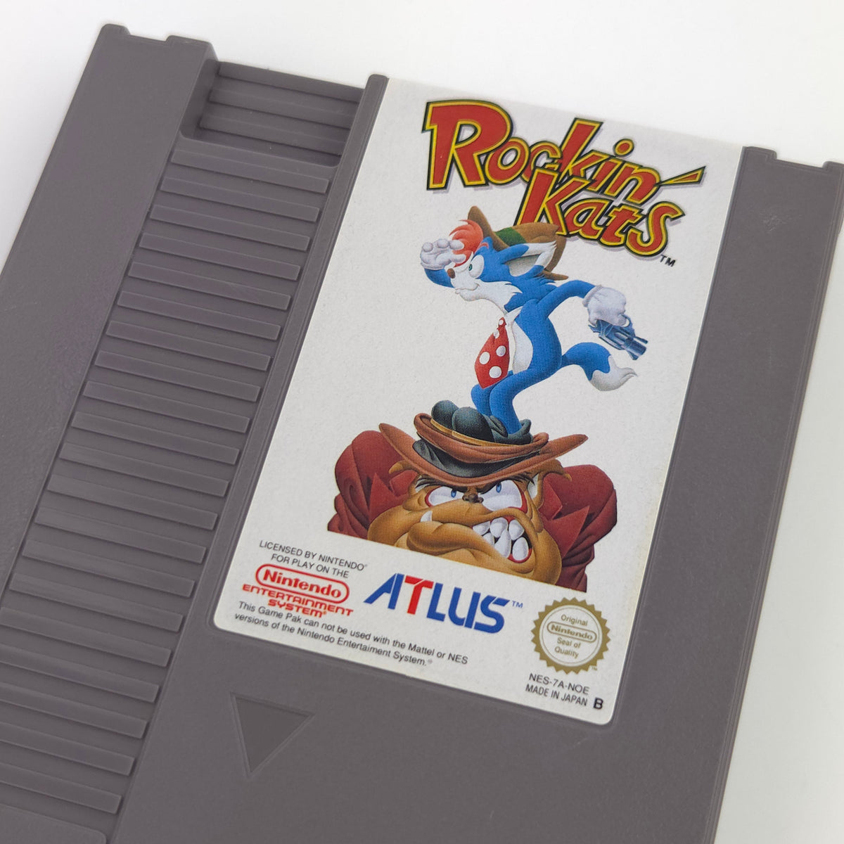 Nintendo NES Spiel Rockin Kats Modul Schutzhülle ATLUS