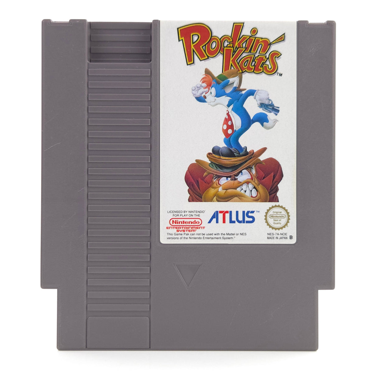 Nintendo NES Spiel Rockin Kats Modul Schutzhülle ATLUS