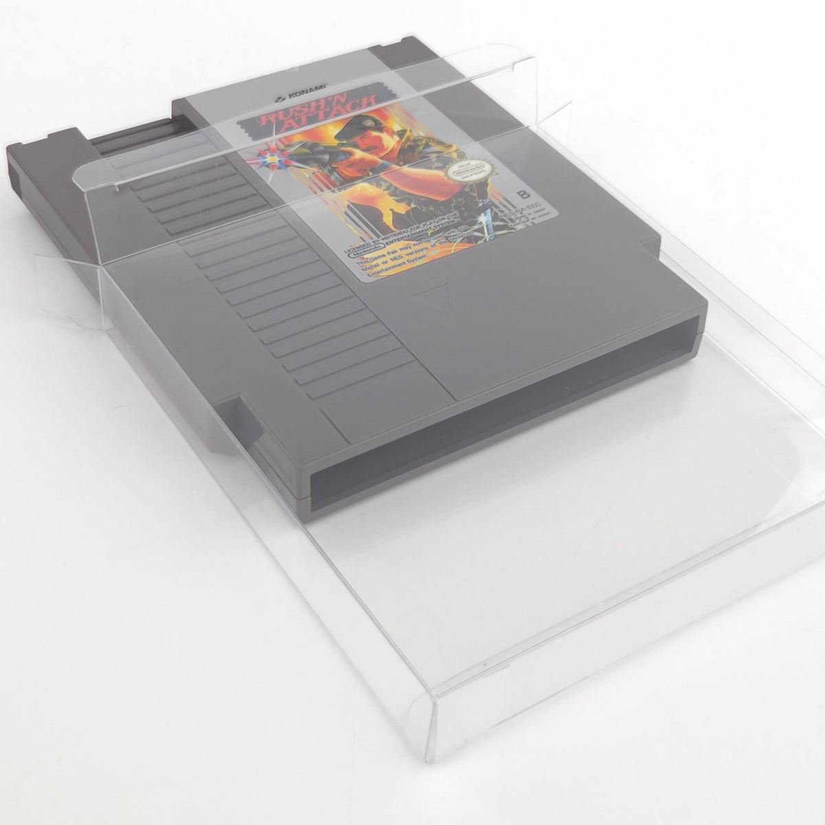 NES Spiel Rush n Attack Modul Schutzhülle Konami PAL B