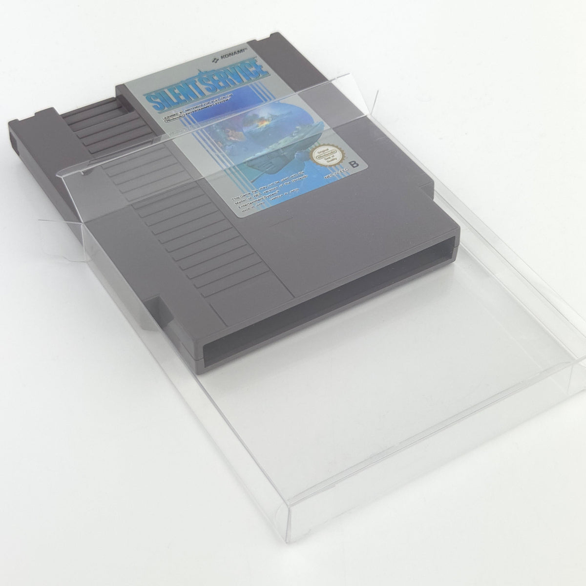 NES Spiel Silent Service Modul Schutzhülle PAL B EEC