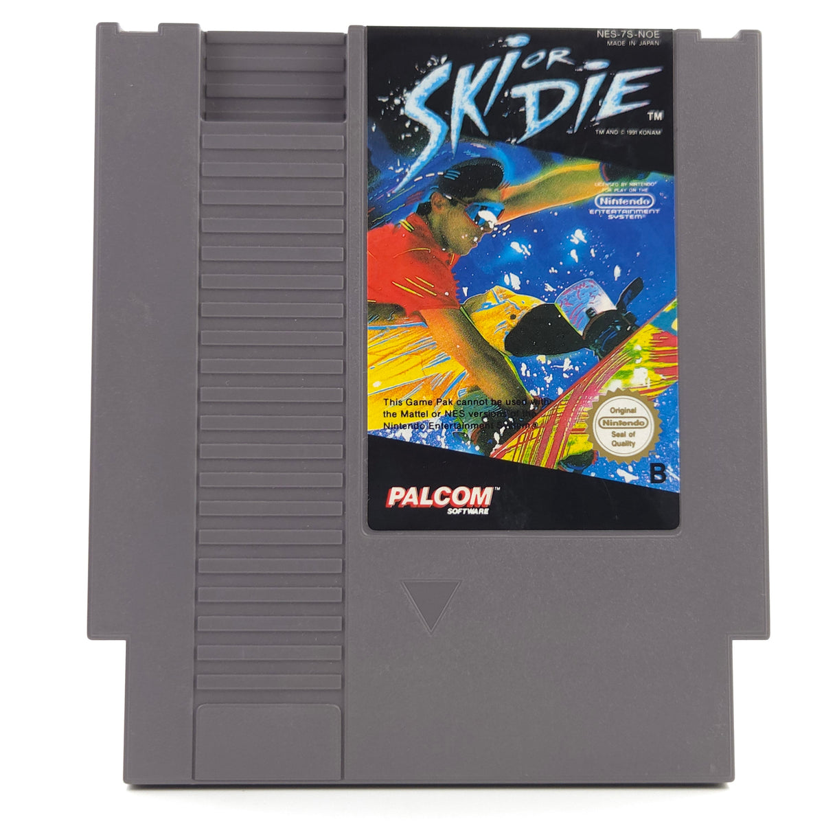 Nintendo NES Spiel Ski or Die Modul Schutzhülle PAL NOE