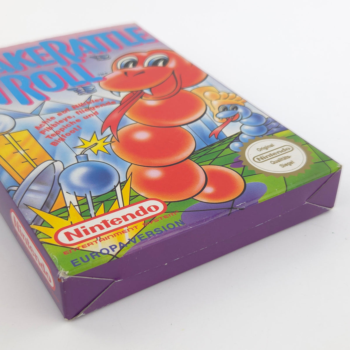 NES Spiel Snake Rattle n Roll OVP Anleitung PAL NOE
