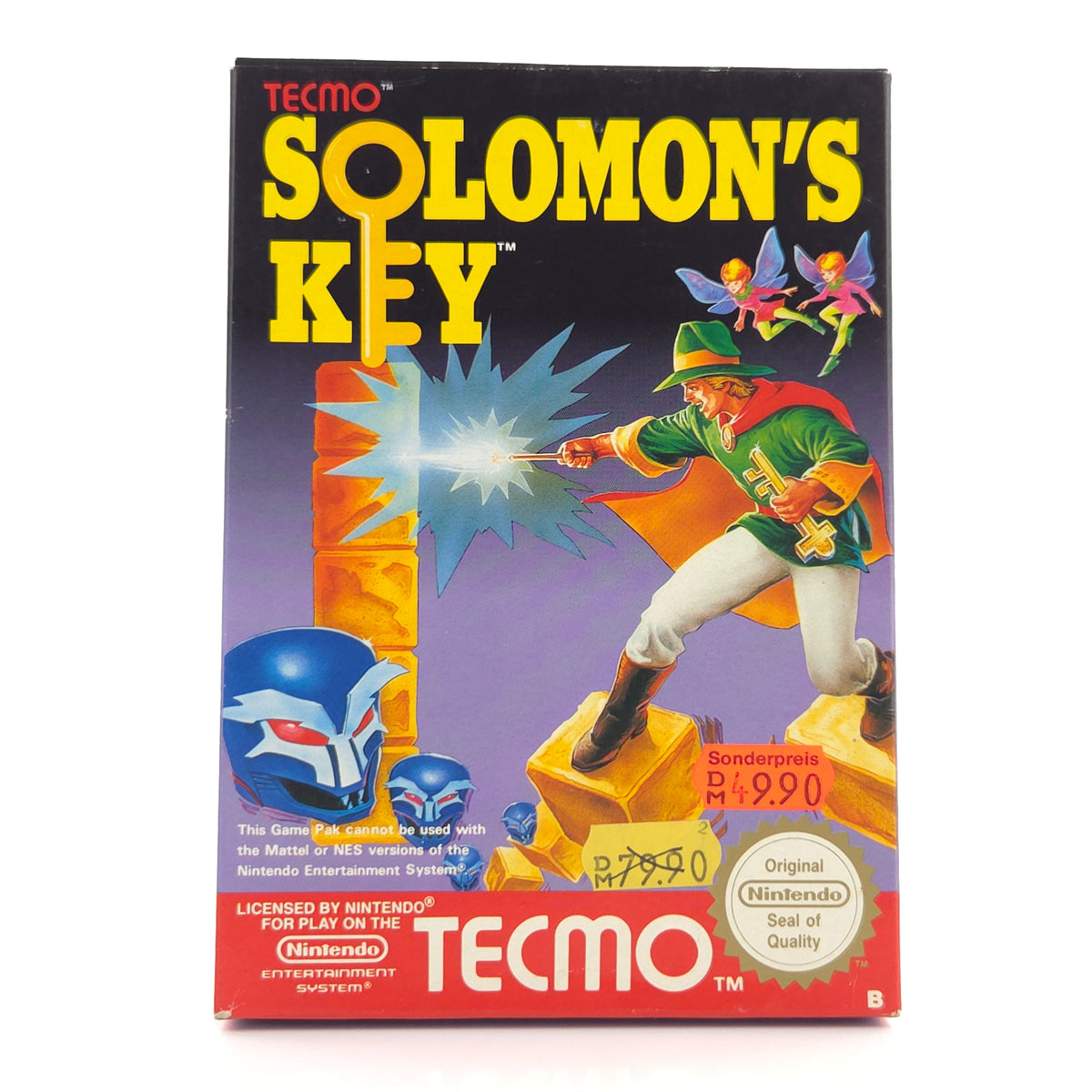 Nintendo NES Spiel Solomons Key nahezu neuwertig CIB