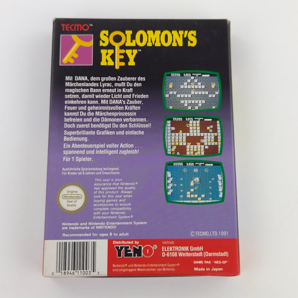 Nintendo NES Spiel Solomons Key nahezu neuwertig CIB