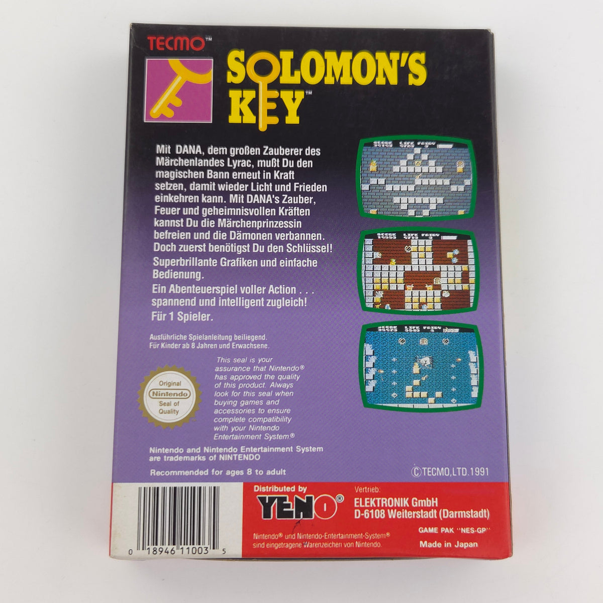 Nintendo NES Spiel Solomons Key nahezu neuwertig OVP