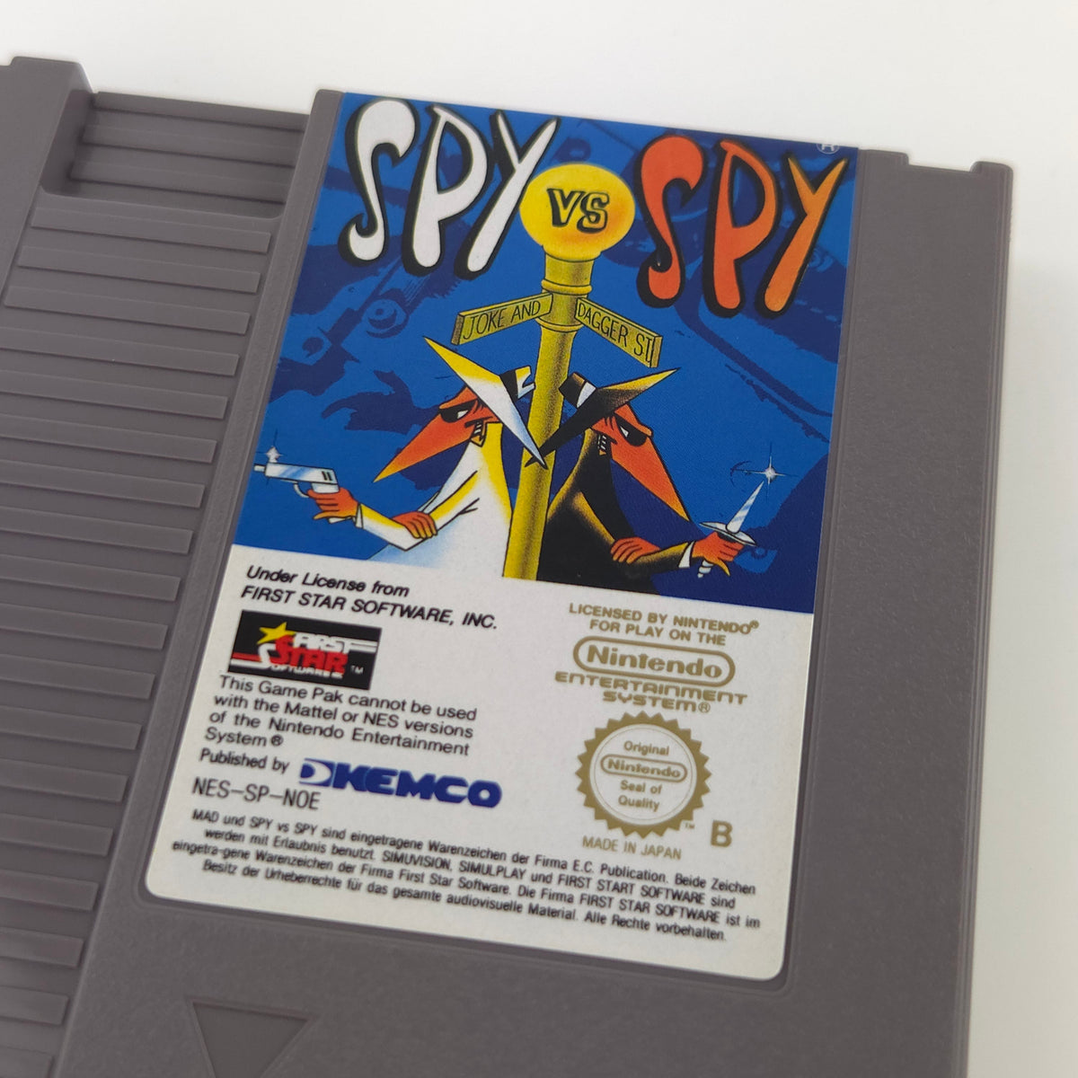 Nintendo NES Spiel Spy VS Spy Modul Schuber KEMCO NOE