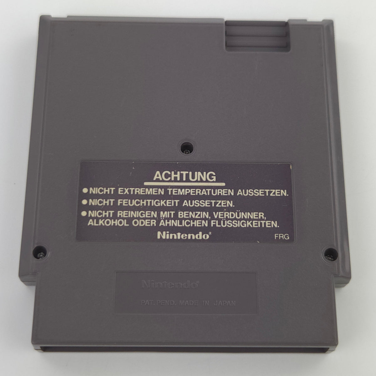 Nintendo NES Spiel Super Mario Bros. Modul Schutzhülle