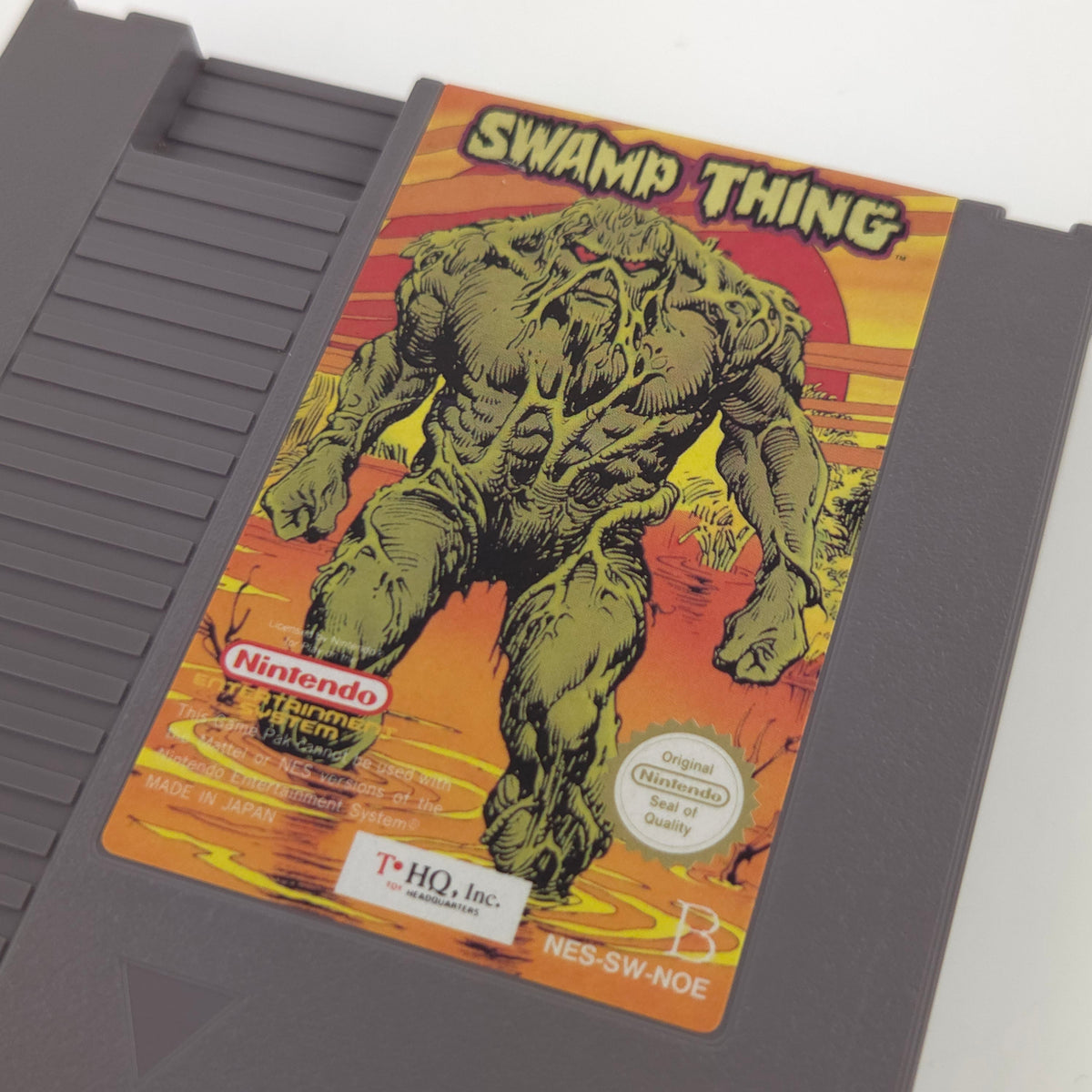 NES Spiel Swamp Thing Modul Schuber THQ PAL NOE Gut