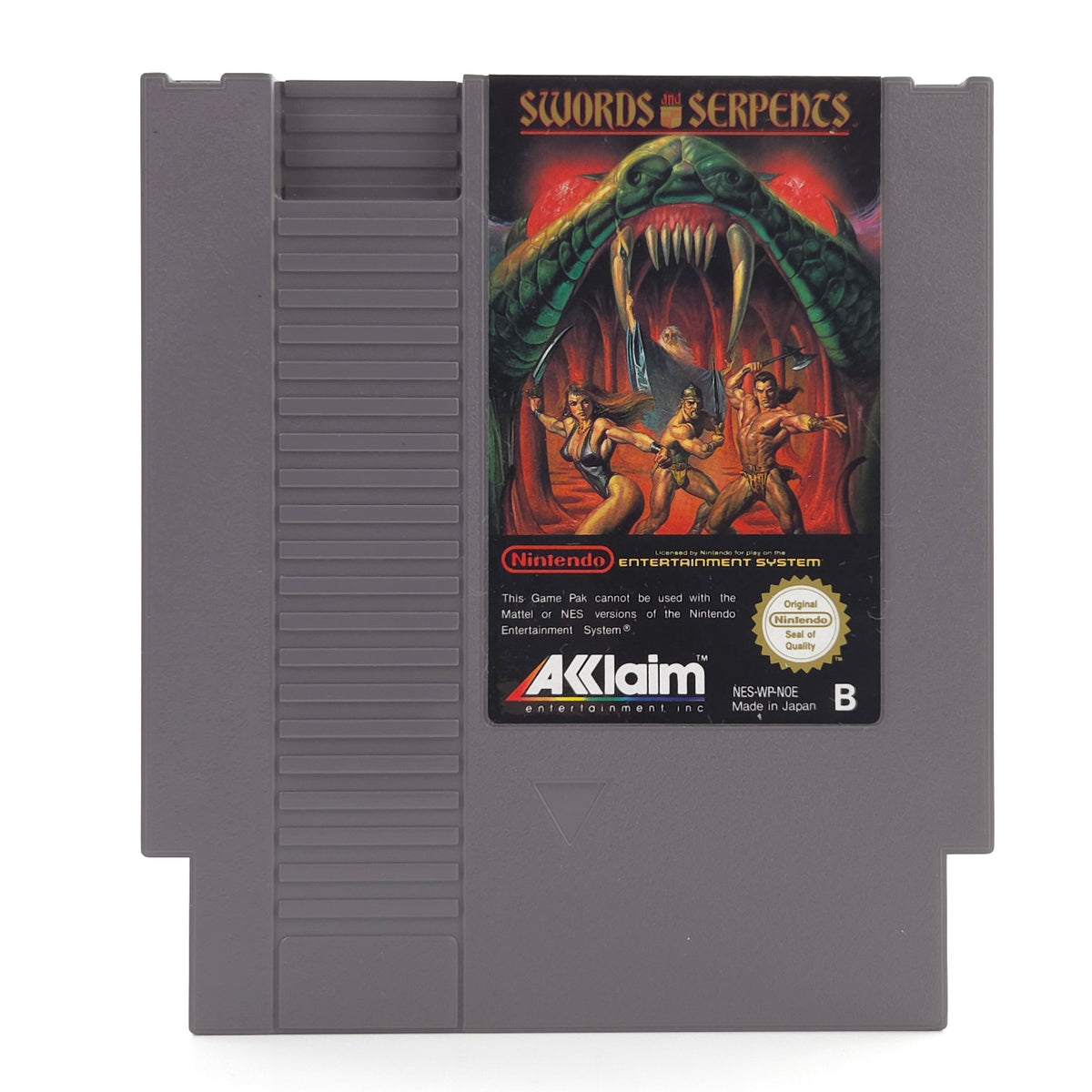 Nintendo NES Spiel Swords and Serpents Modul Schutzhülle