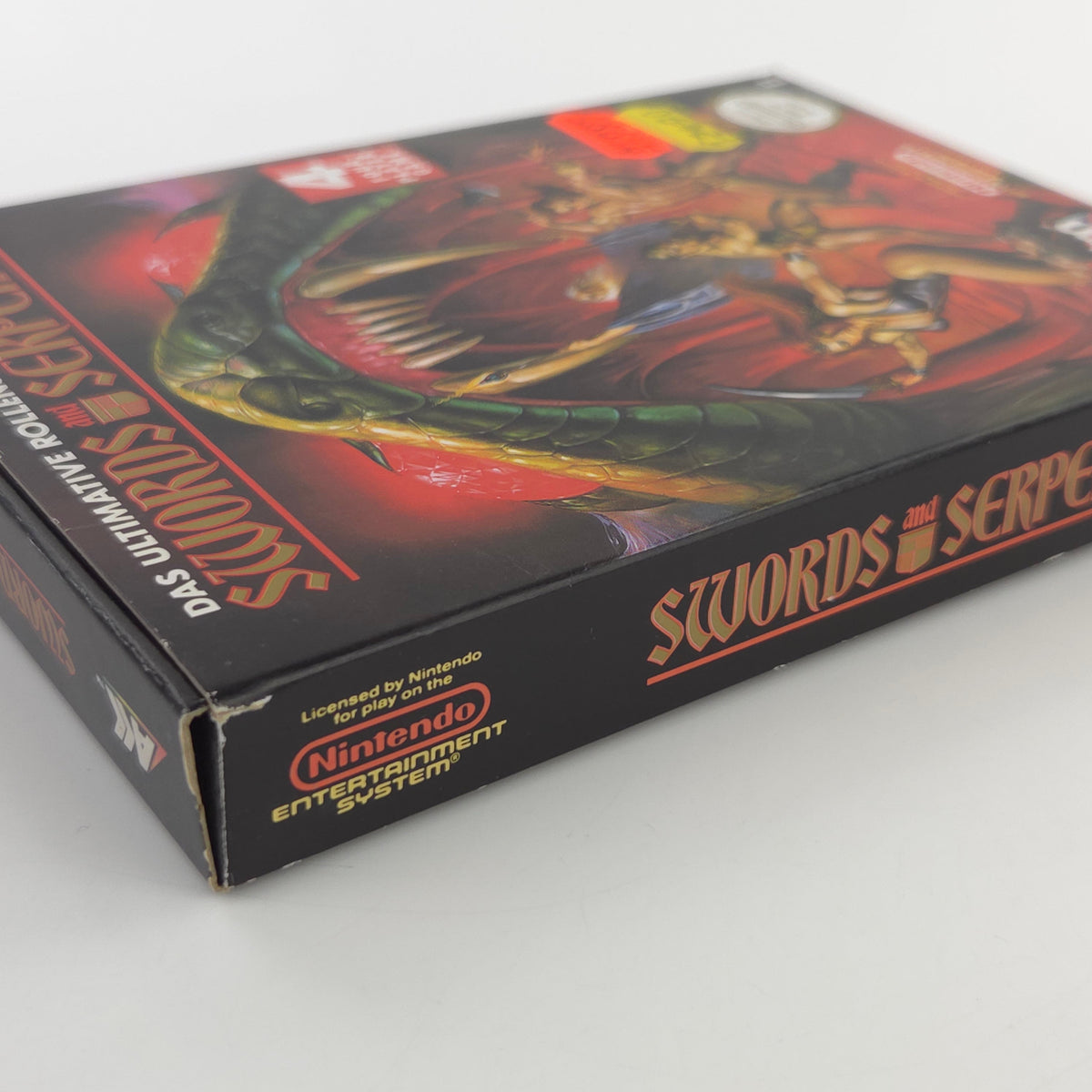 Nintendo NES Spiel Swords and Serpents OVP CIB nahezu neuwertig