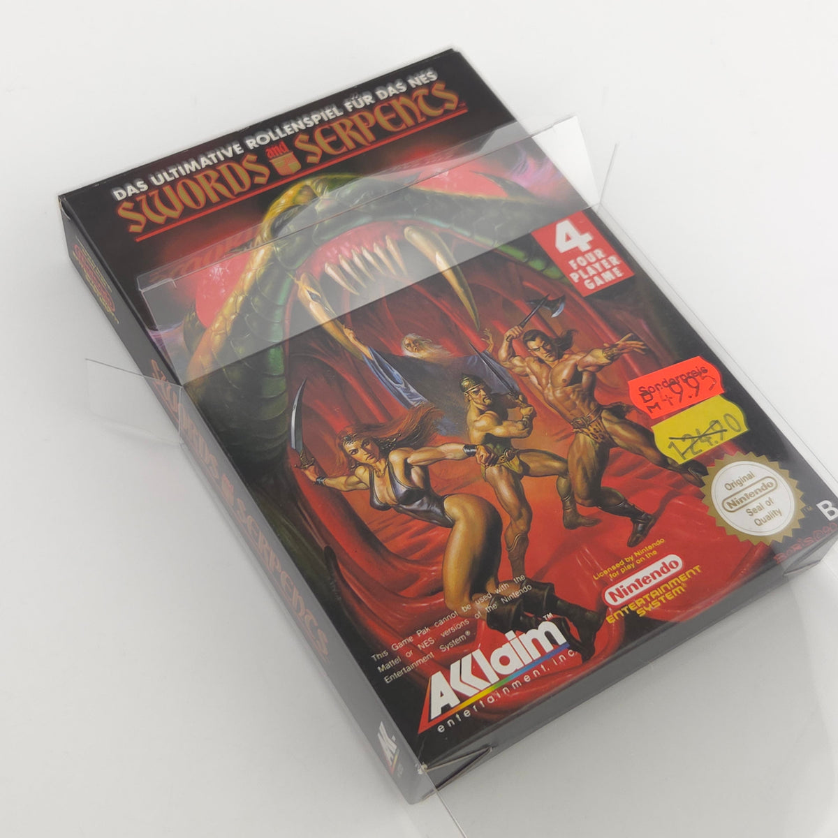 Nintendo NES Spiel Swords and Serpents OVP CIB nahezu neuwertig