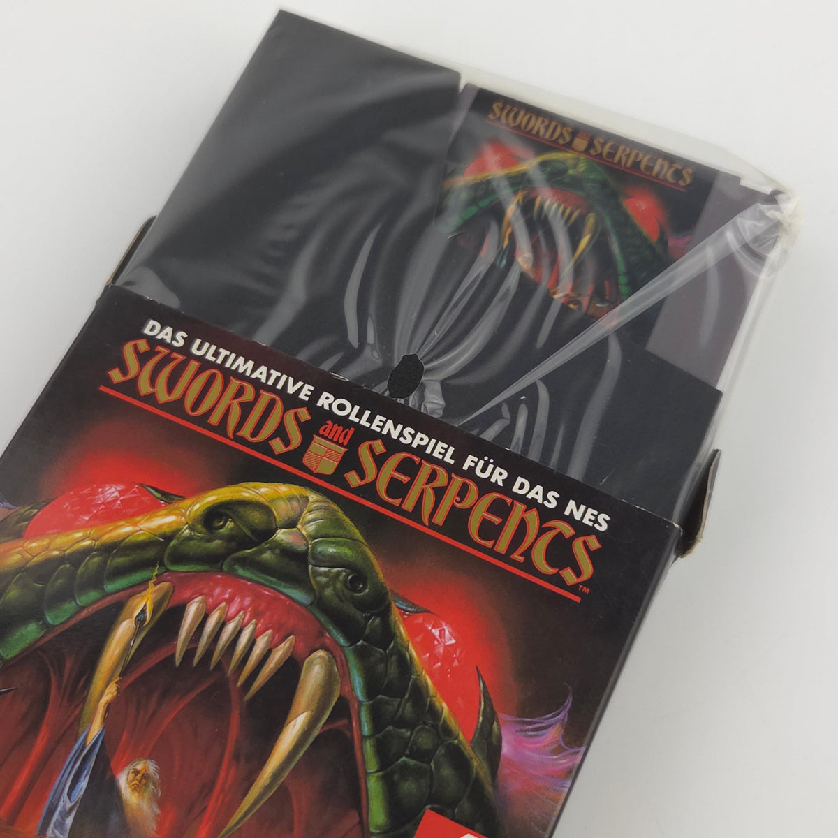 Nintendo NES Spiel Swords and Serpents OVP CIB nahezu neuwertig