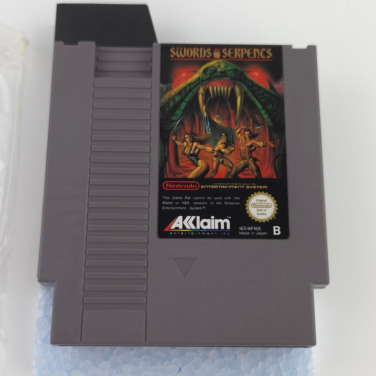 Nintendo NES Spiel Swords and Serpents OVP CIB nahezu neuwertig